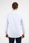 White-Blue Striped Pattern Hard Collar Long Sleeve Pocket Comfort Fit Cotton Shirt 1004255208 - 2