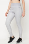 Snug Fit High-Rise Houndstooth Print Active Tights in Grey - 3