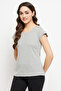 Chic Basic T-shirt in Grey Melange - 100% Cotton - 2