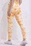 Snug Fit Active Ankle-Length Tie-Dye Tights in Yellow - 3