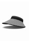 Black Houndstooth Patterned Visor Adjustable Visor Hat - 7
