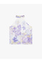 Women'S Ecru Design Floral Halter Neck Chiffon Blouse - 2