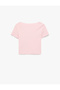 Women'S Pink Cotton Crop T-Shirt - 4