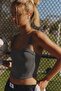 Black and White Striped Seamless Bustier - for Light Sports and Daily Use - 7