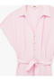Women'S Pink Midi Shirt Dress - 3