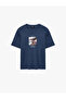 Men'S Navy Printed T-Shirt
