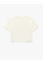 Girl'S Ecru Gingham Applique Detail T-Shirt - 2