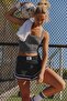 Black and White Striped Seamless Bustier - for Light Sports and Daily Use - 8
