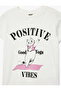Girl'S Ecru Cat Print T-Shirt - 3