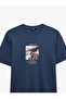 Men'S Navy Printed T-Shirt - 3