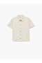 Boy'S Ecru Oversized Basic Shirt