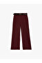 Women'S Bordeux Belted Woven Pants