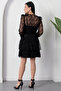Crew Neck Layered Flocked Tulle Dress Ny3104 - 8