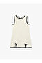 Girl'S Ecru Overall Dress