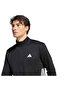 سترة Workout Essentials Allset 3 Stripes للرجال ذات ياقة عالية باللون الأسود - 2