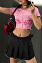 Pink Hello Kitty - Ruchinleck Grunge Y2K Short Sleeve Crop - 7