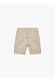 Boy'S Beige Basic Shorts