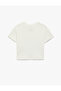 Baby Girl'S Ecru Printed T-Shirt - 2