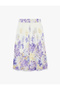 Women'S Ecru Design Floral Chiffon Skirt