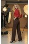 Women's Thick Belted Wide Leg Seasonal Trousers - 3