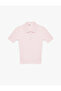 Women'S Pink Polo Neck Knitted Sweater