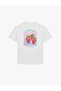 Women'S White Strawberry Printed T-Shirt - 2