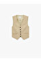 Women'S Khaki Blazer Vest