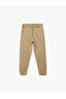 Boy'S Brown Basic Jogger Sweatpants
