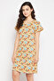 Print Me Pretty Short Night Dress in Yellow - 100% Cotton - 2