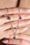Zircon Stone Dangling Butterfly Necklace / Luck Necklace - 2