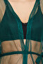 Chic Basic Sheer Robe in Dark Green - Mesh - 6
