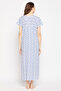 Pretty Florals Long Nighty in White - 100% Cotton - 4