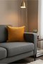 Mustard Colored Luxury Curly Fabric Throw Pillow Cover 1 Piece