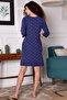Heart Print Short Nighty in Navy - 100% Cotton - 4
