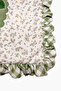 Green Hydrangea Bouquet Patterned Gingham Ruffled Throw Pillow Cover 1 Piece - 4