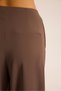 Loose Pile Detailed Coffee-Colored Draped Trousers - 8