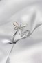 Silver Color Dragonfly Model Zircon Stone Women's Ring - 2