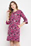 Sheep Print Short Nighty in Mauve - 100% Cotton - 3