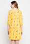 Dinosaur Print Short Nighty in Yellow - 100% Cotton - 5