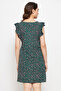 Animal Print Long Sleep Tee in Green - Rayon - 5