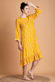 Pretty Florals Mid Length Nightdress in Yellow - Cotton Rich - 2