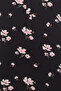 Pretty Florals Mid Length Night Dress with Side Slits in Black - Rayon - 6