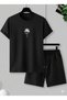 Men's Vibes Printed T-Shirt and Shorts Top and Bottom Set - 2