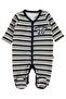 Square Stripe Printed Booties 1-9 Months Jumpsuit - Beige 3-6 Months