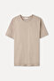 Men's Beige Color Crew Neck T-Shirt - 4