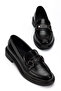 Women's Patent Leather Buckle Thick Sole Loafer Shoes