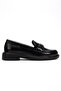 Women's Patent Leather Buckle Thick Sole Loafer Shoes - 4