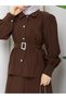 Balloon Sleeve Shirt & Skirt Islamic Clothing Set Rc9021 - 7