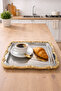 Metal Square Corded Serving Tray 23X23 cm |   Modern and Decorative Presentation Tray - 3