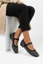 Stoned Black and White Mary Jane Ballerinas ✨   Stylish Women's Ballerina Shoes with Crystal Stone Detail for Daily Events - 4